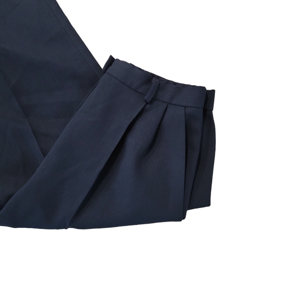 Vintage Pendleton 100% Virgin Wool Navy Blue Womens Pants Trousers Size 8 - Picture 2 of 5